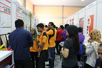 Team member was doing the product presentation to the visitors